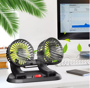 🌬️VENTILADOR DOBLE PARA CARRO🚗