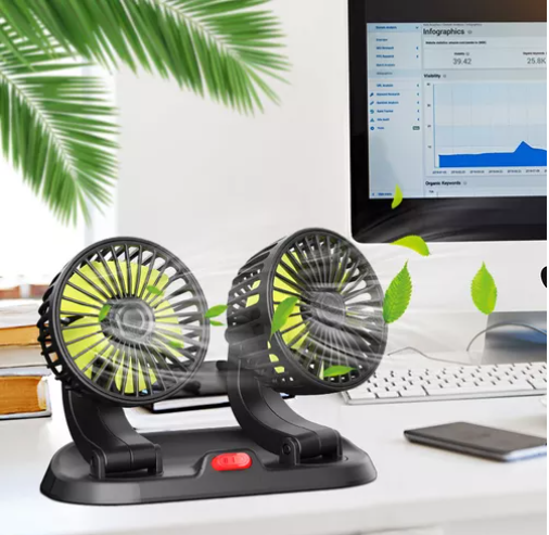 🌬️VENTILADOR DOBLE PARA CARRO🚗